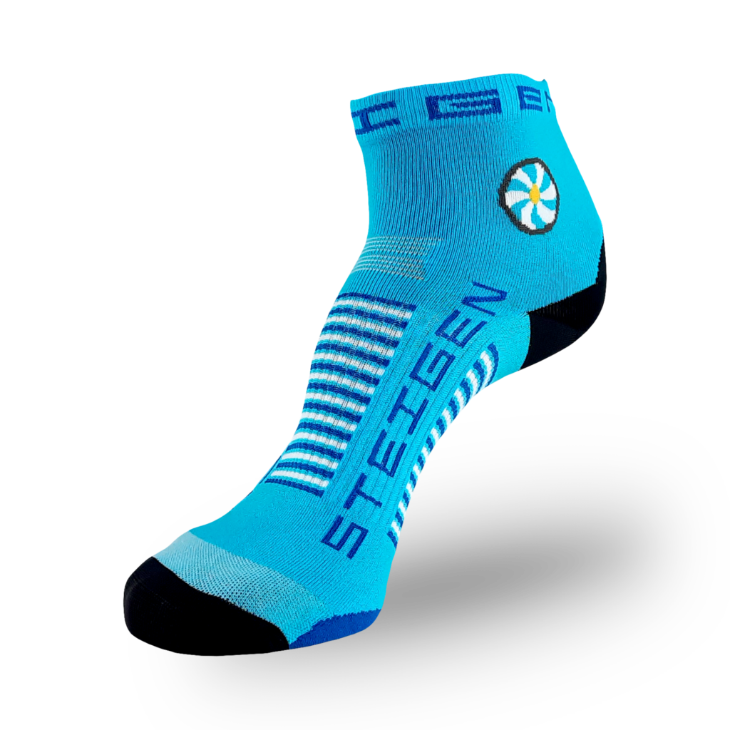 Breezy Blue Running Socks ¼ Length
