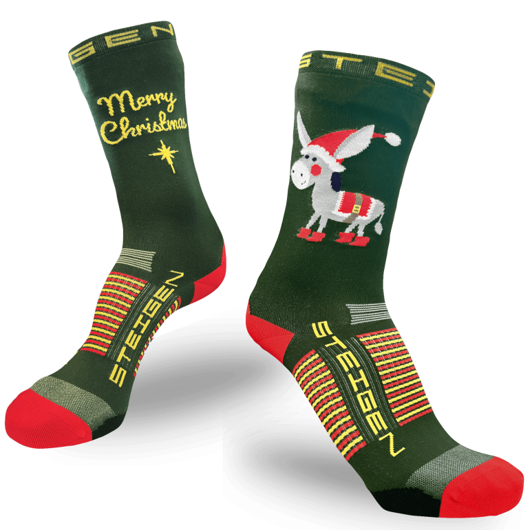 Christmas Donkey Running Socks ¾ Length
