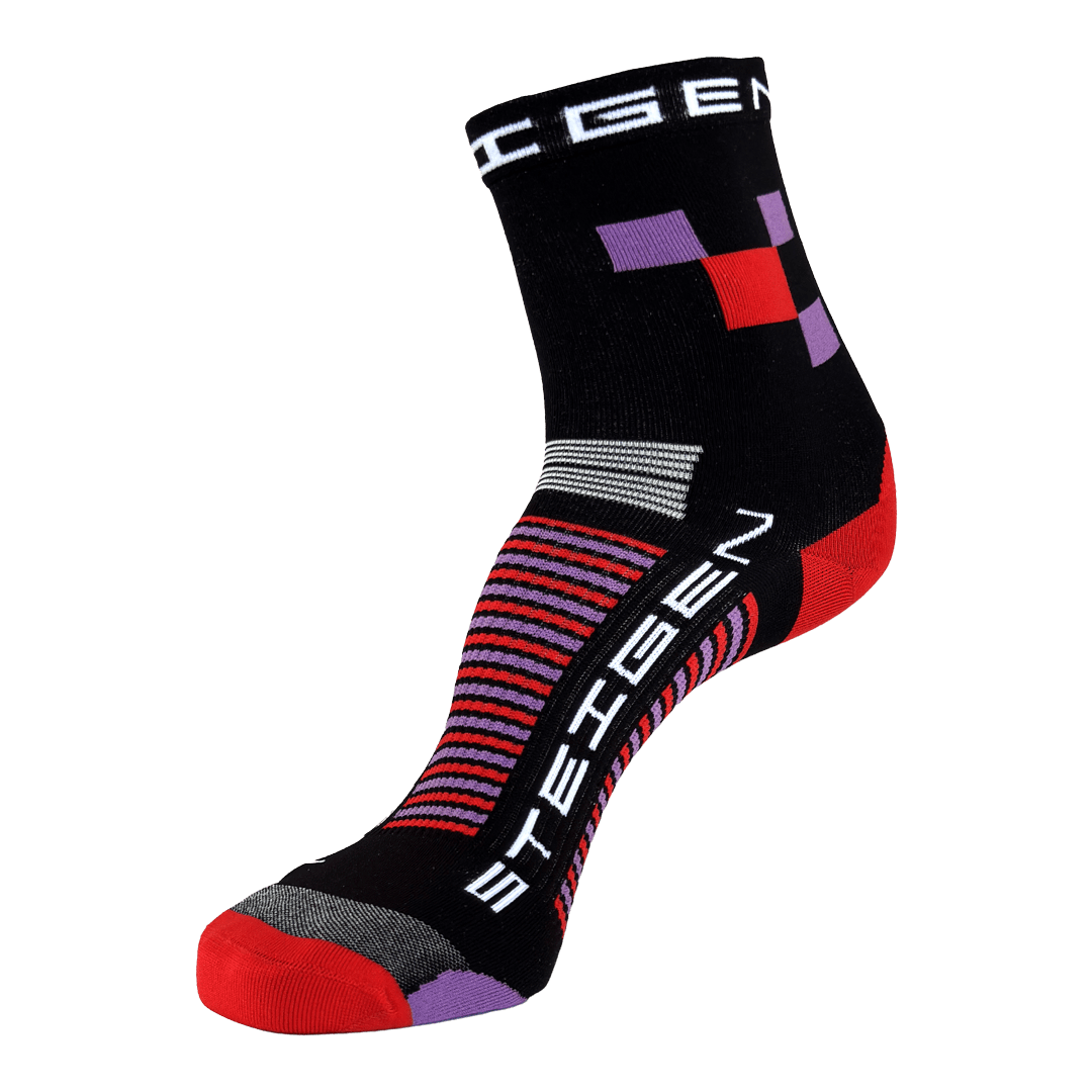 Black Square Running Socks ½ Length