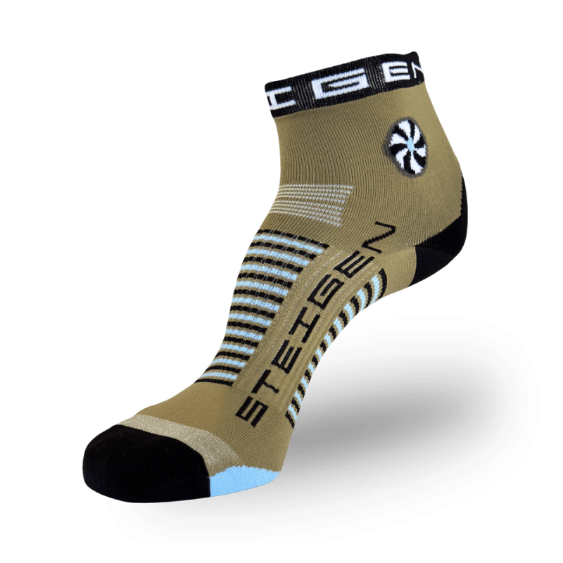 Khaki Running Socks 1/4 Length