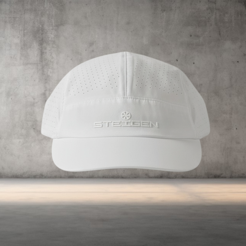 White-Running-Cap-Front